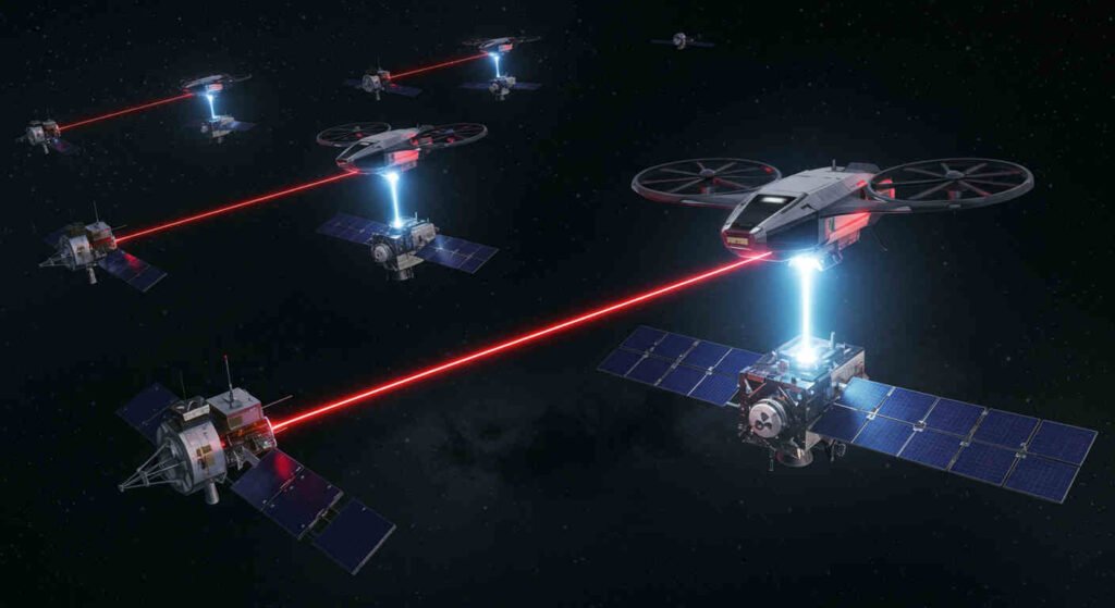 Drones with Solar Lasers