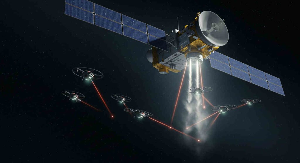 Drones with Solar Lasers