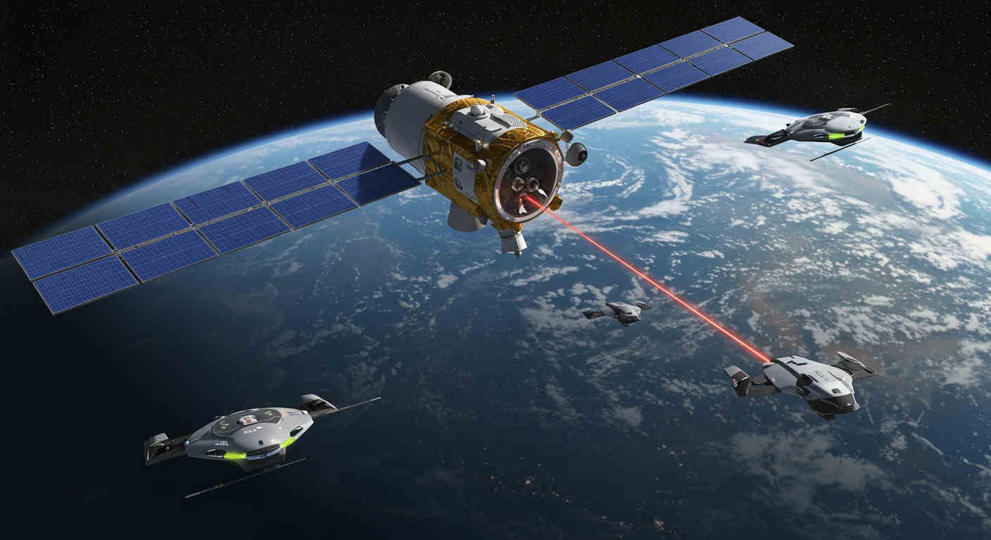 Drones with Solar Lasers