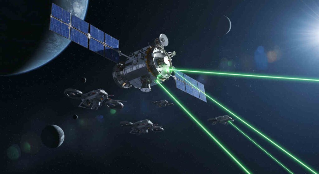 Drones with Solar Lasers