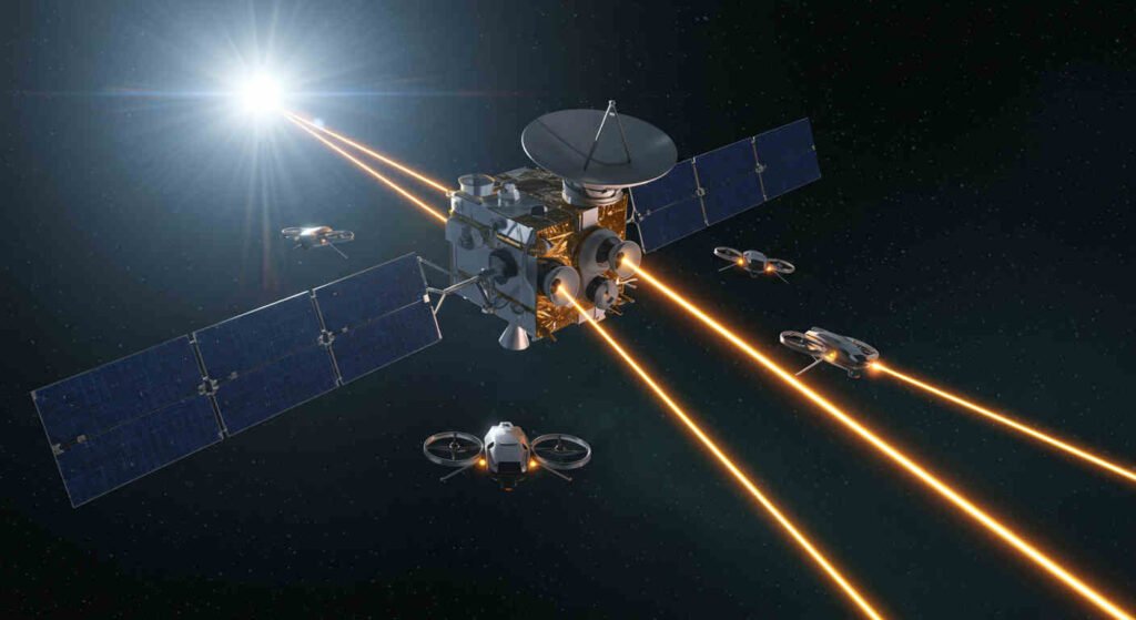 Drones with Solar Lasers